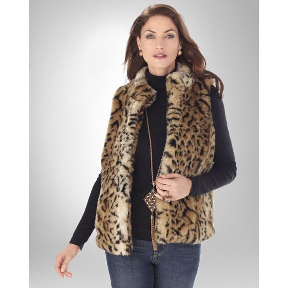 NWT chicos Fearless Cheetah Fatema Vest LARGE - Picture 1 of 6